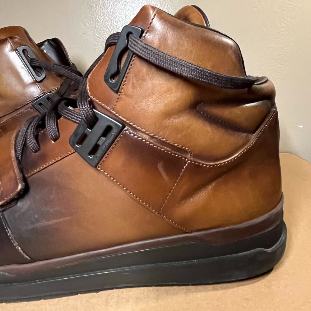 Authentic Louis Vuitton Men’s High Top Leather Sneakers size 12 - Picture 3 of 11